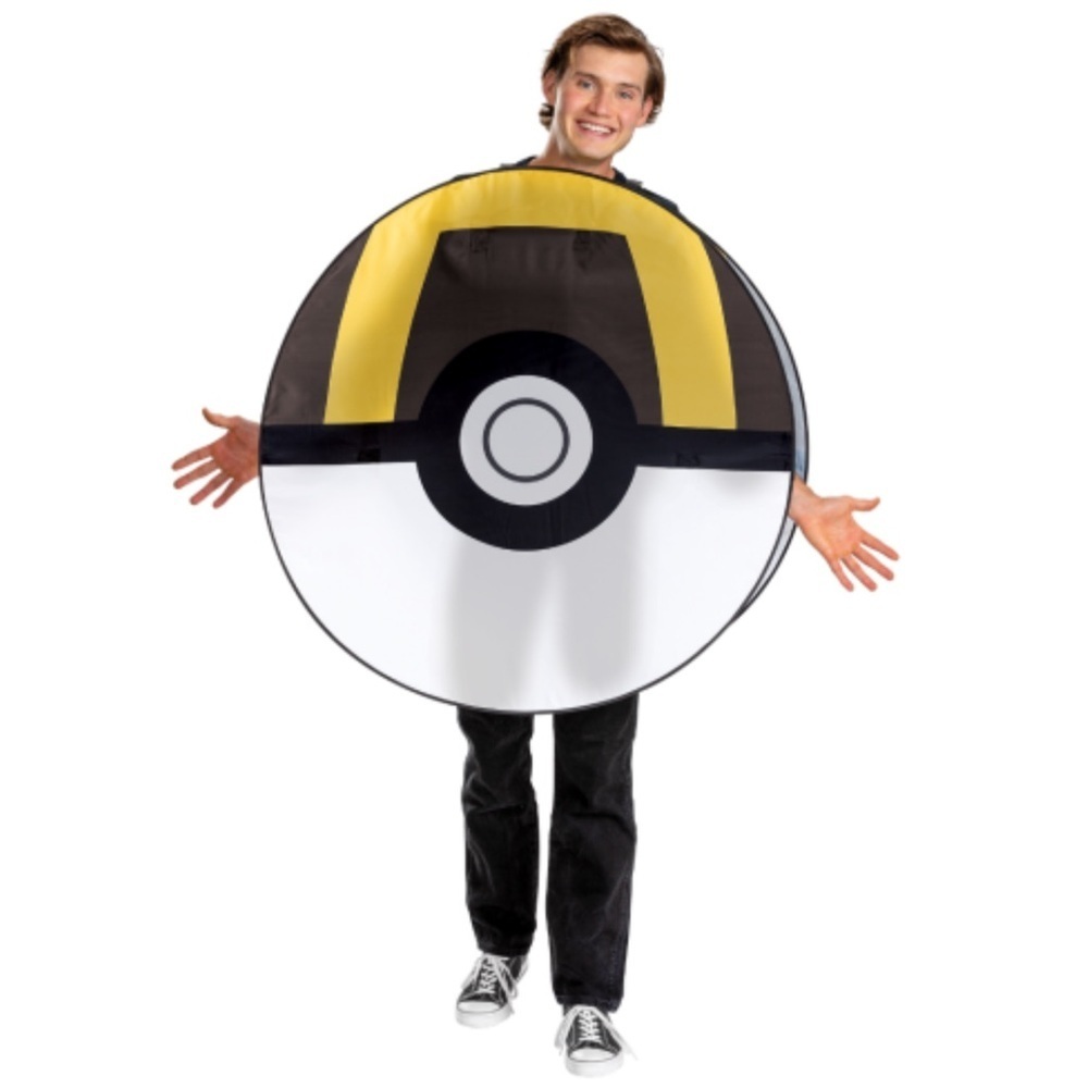 Pokémon Ultra Ball Pop Out Costume Ages 8+ Black White Yellow - Picture 3 of 16